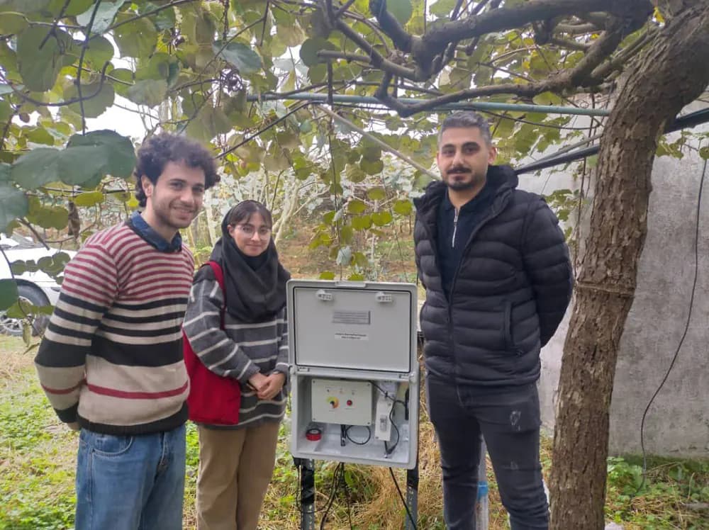 A keepsake photo (from the right: Mr. Salahi, Ms. Fojan Nazari, me)